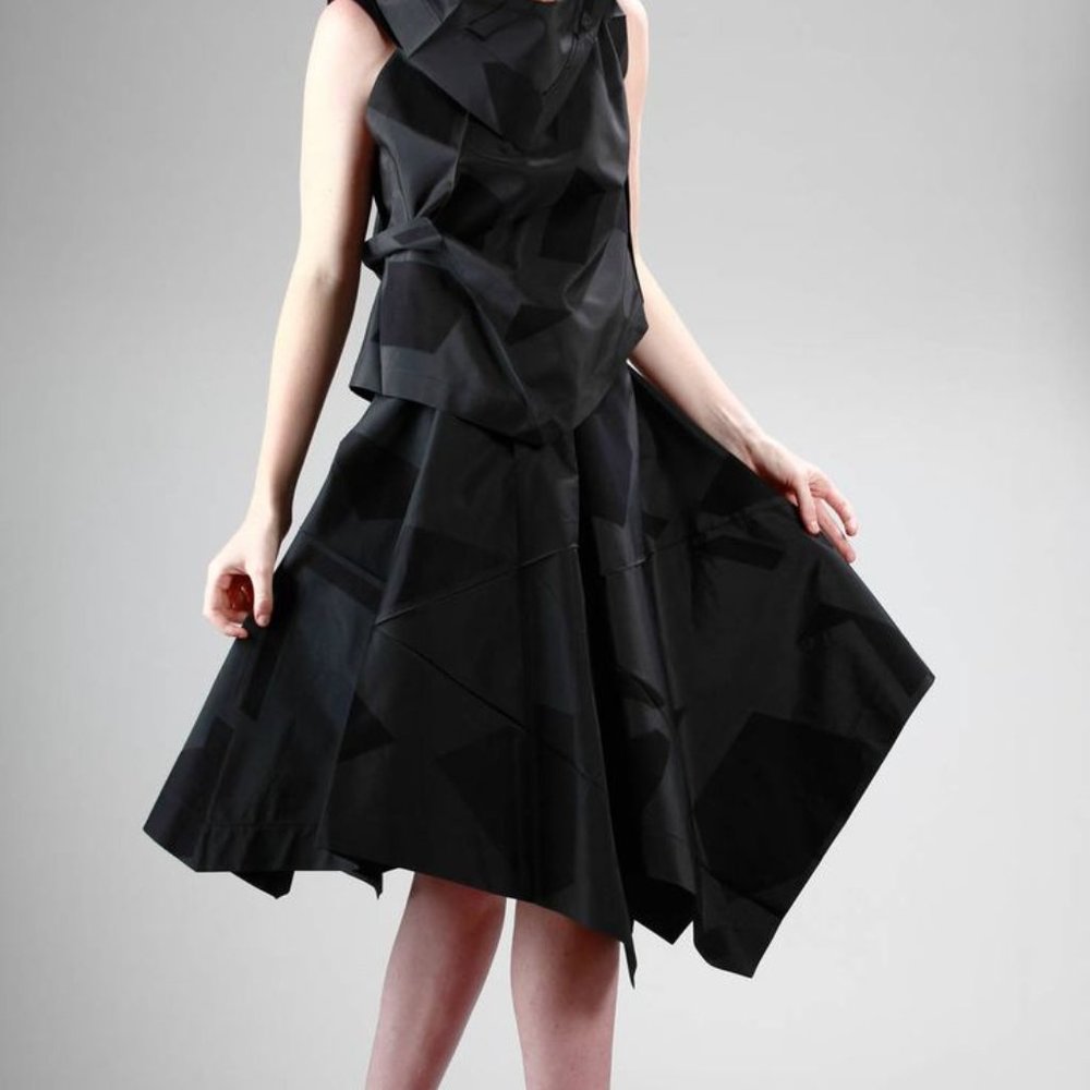Issey Miyake 132 5. Origami 2 pc BLUE DRESS-skirt/pants